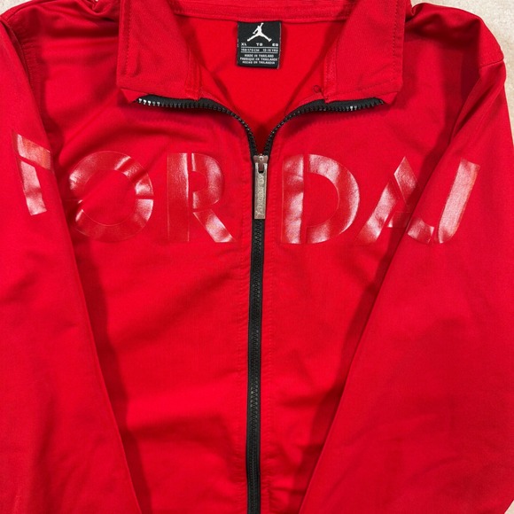 Jordan Other - Air Jordan Track Jacket Full Zip Athletic Warm Up Red Jacket Boys XL